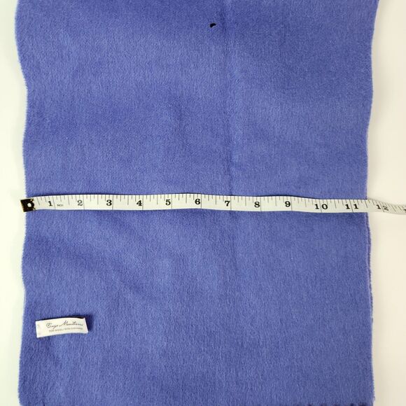 Enzo‎ Mantovani Scarf Wool Cashmere Outdoors Preppy Sustainable Cabincore Luxury - Picture 7 of 8
